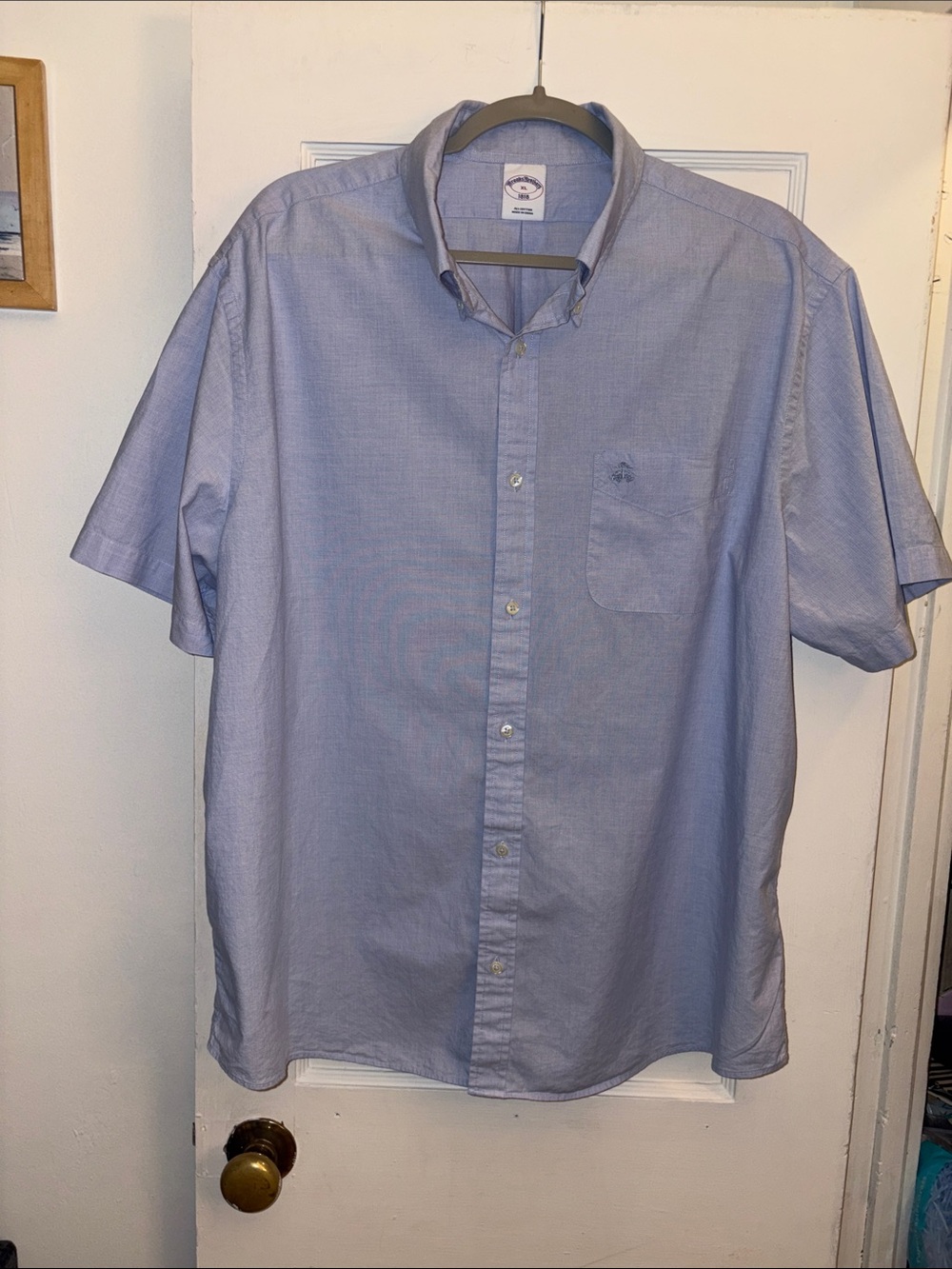 Brooks Brothers Light Blue Short-Sleeve Button-Down Shirt